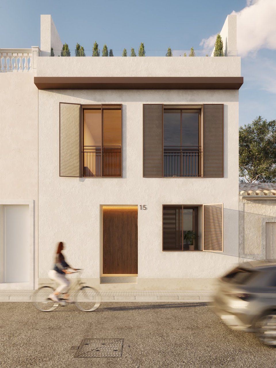 Plot for townhouse with project and pool in El Molinar