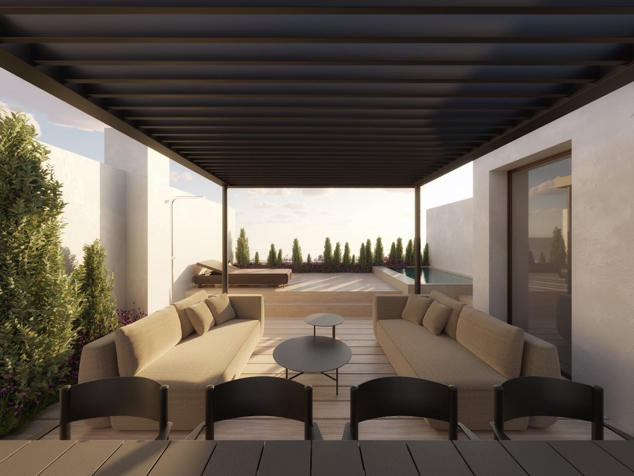 Plot for townhouse with project and pool in El Molinar