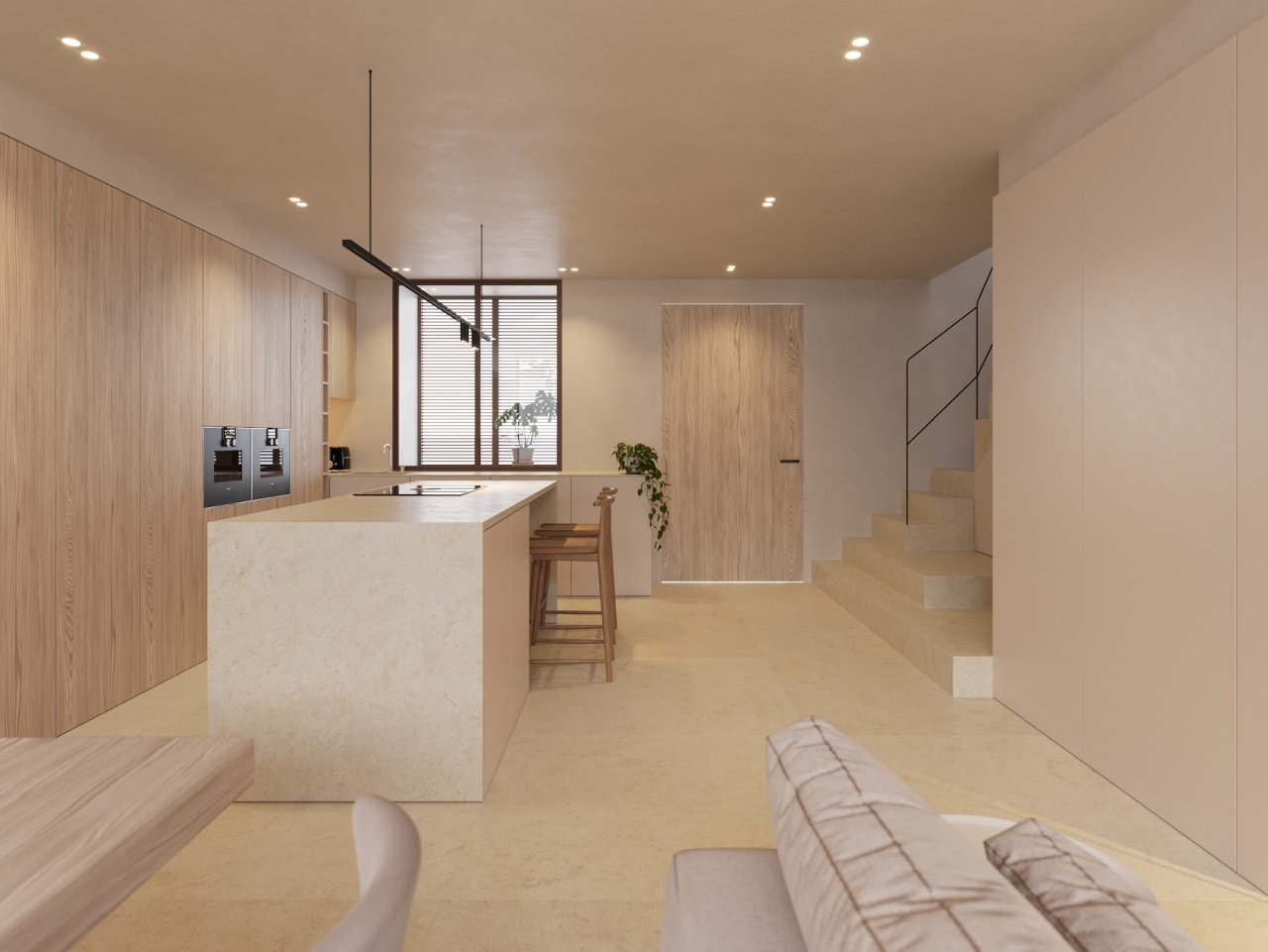 Plot for townhouse with project and pool in El Molinar