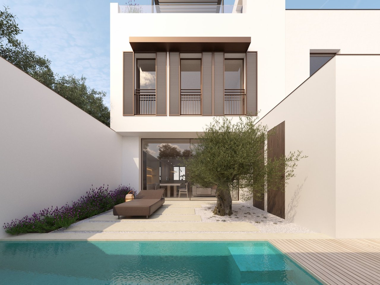 Plot for townhouse with project and pool in El Molinar