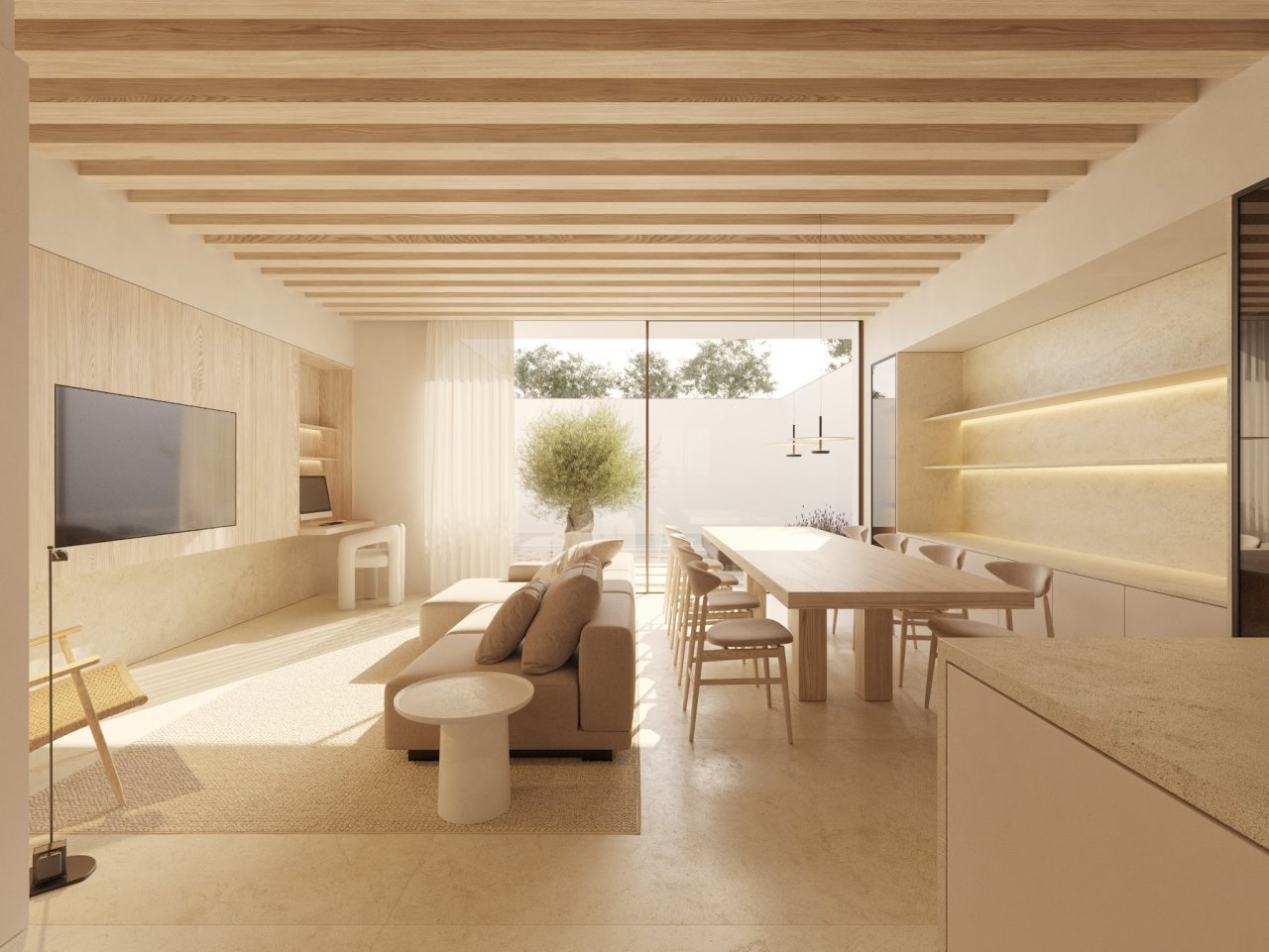 Plot for townhouse with project and pool in El Molinar