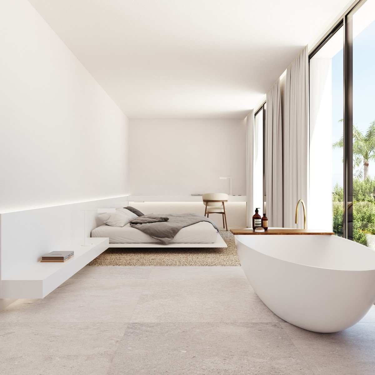 Luxury new build villa project with spectacular panoramic views and pool in Marratxí