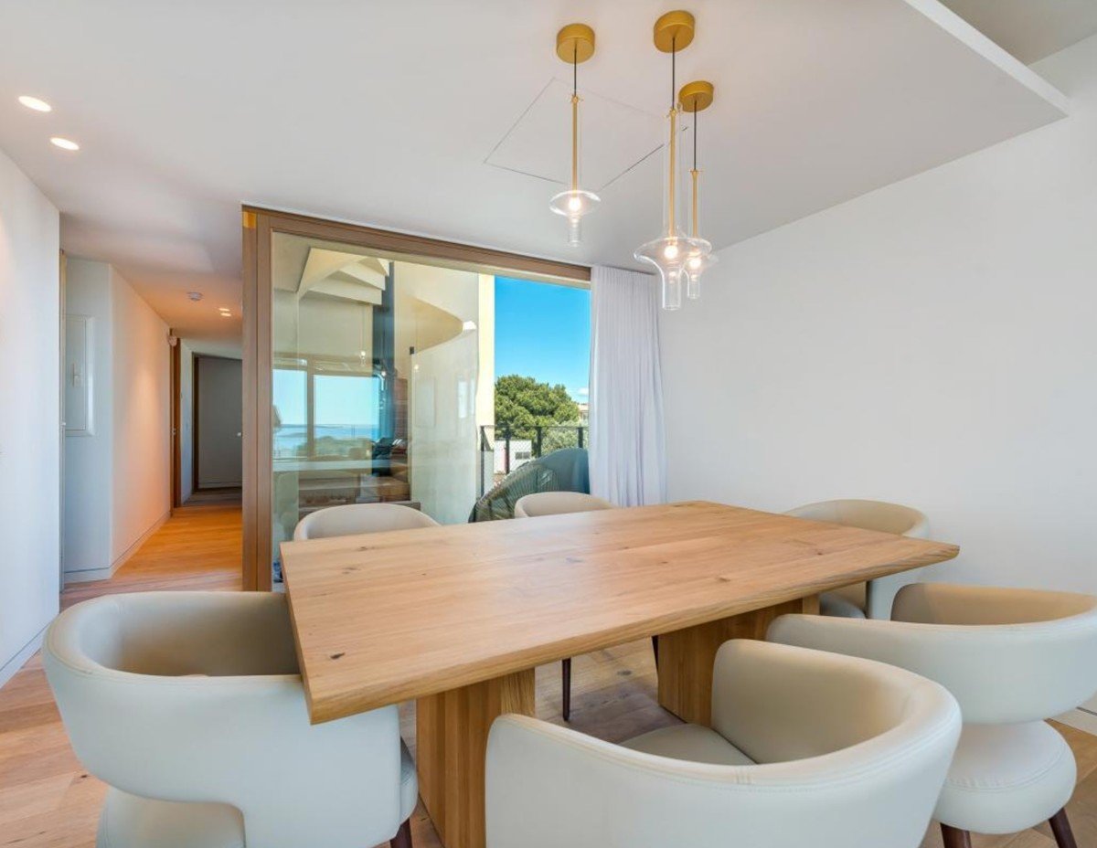 New construction duplex luxury penthouse with roof terrace, pool and sea view in Bonanova