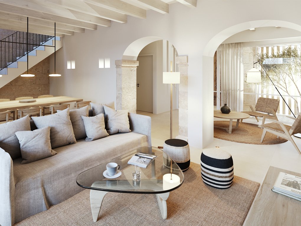 Modern Townhouse with mallorquin elements and Pool