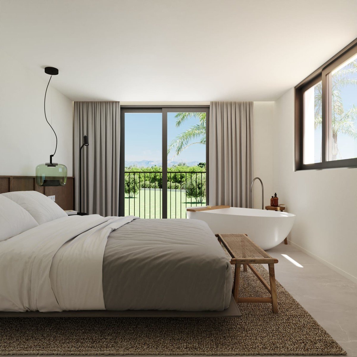 Proyecto de construcción de villa moderna con fantástica zona ajardinada con piscina y vistas de gran alcance en Sencelles