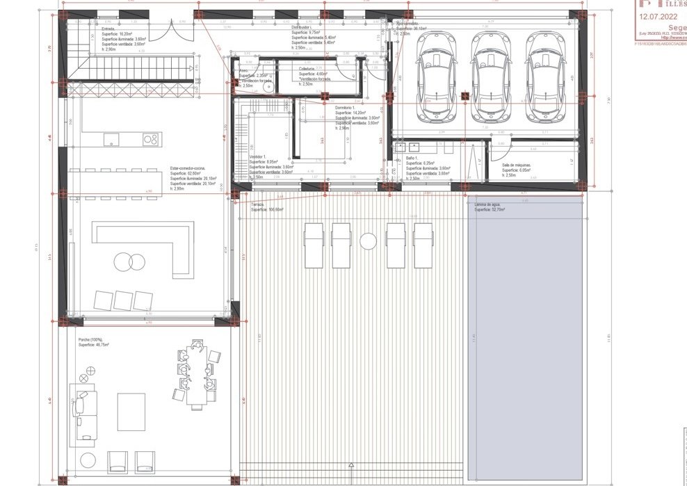 Proyecto de villa de lujo de nueva construcción con espectaculares vistas panorámicas y piscina en Marratxí