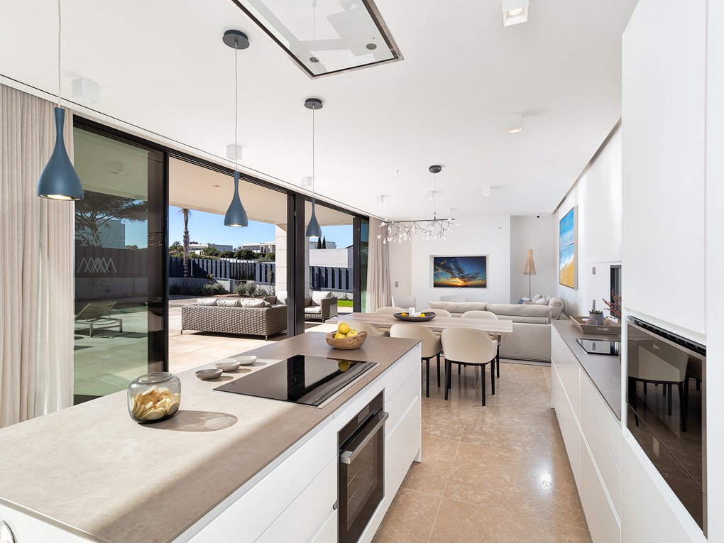 Nuevo proyecto de construcción para villa de lujo con piscina privada + vistas al mar + azotea en Puig de Ros