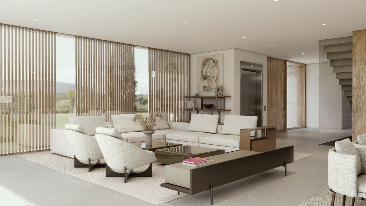 Proyecto de nueva construcción directamente en el campo de golf con vistas al mar en Bendinat