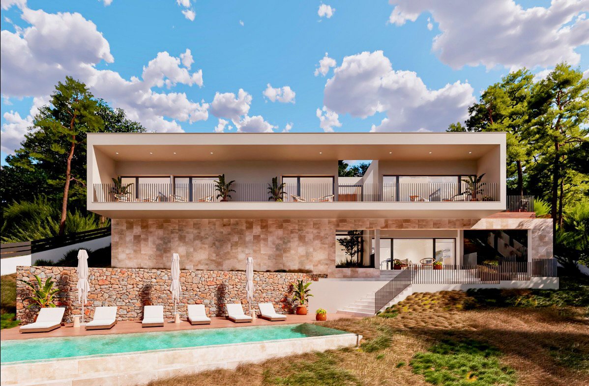 Santa Ponsa: Exclusivo proyecto de villa con piscina y vistas panorámicas en Santa Ponsa Santa Ponsa: Exclusivo proyecto de villa con piscina y vistas panorámicas en Santa Ponsa