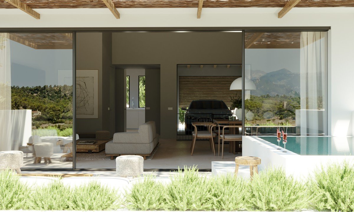 Proyecto de casa adosada con ascensor y piscina privados y fantásticas vistas en Sa Cabaneta (Portol)