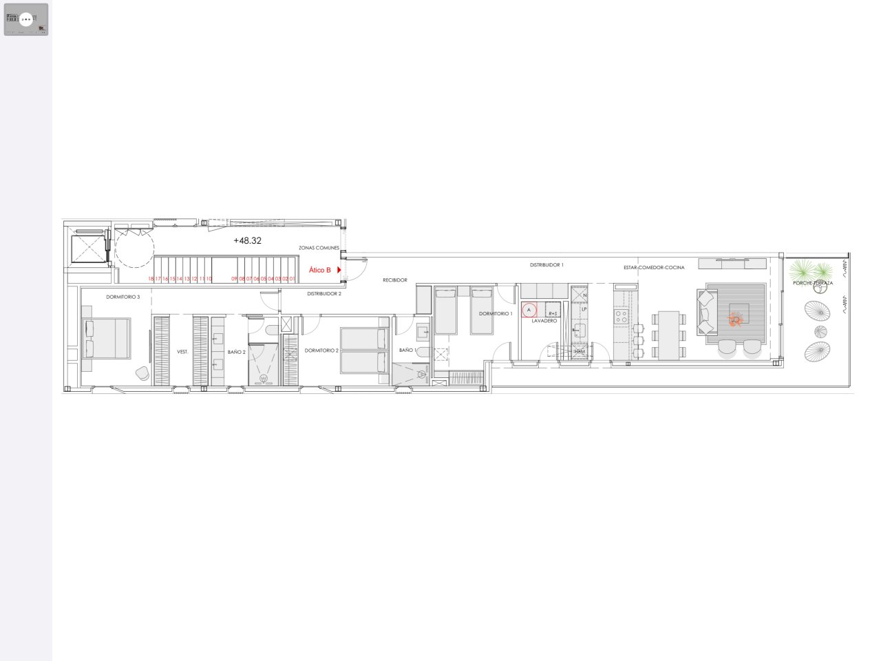 Luxus Penthouse in Bonanova mit traumhaften Blick auf den Hafen und die Kathedrale