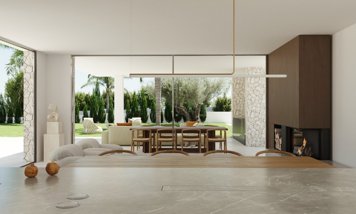 Projet de construction d’une villa de luxe avec des vues panoramiques spectaculaires et une piscine à Marratxí