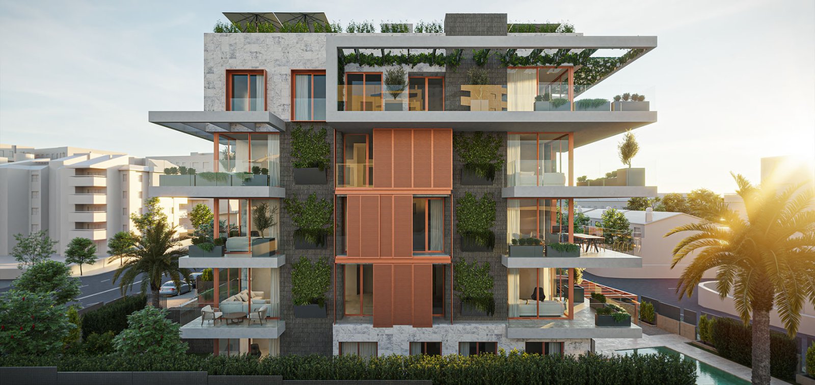 Traumhaftes Neubaupenthouse mit speziellem Design und Meerblick in Palma 